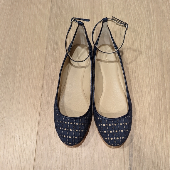 Ann Taylor Blue Ballet Flats with Ankle Straps - Picture 8 of 8